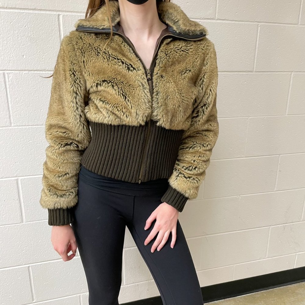 *EXPRESS Faux Fur Coat Size: XS